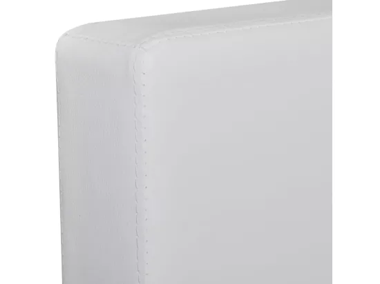 Canapé sectionnel à 3 places cuir synthétique blanc