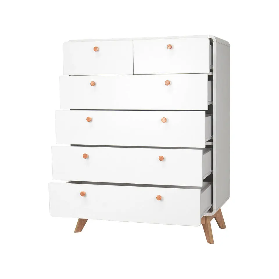 Cassie - Commode met 4 2 deuren in witte spaanplaat