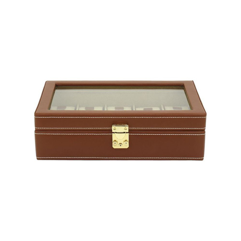 Ecrin 10 montres prestige, Cordoba, cuir marron camel