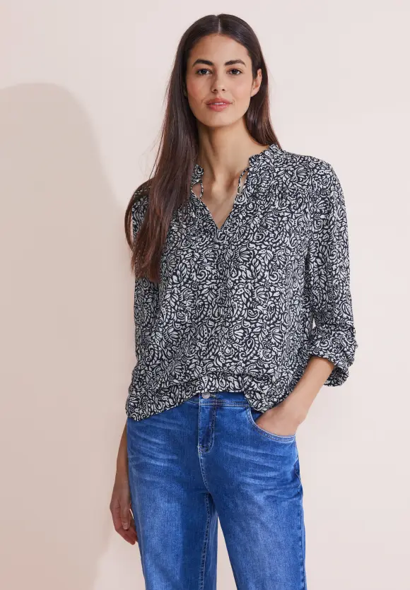 Print Tunikabluse - deep blue