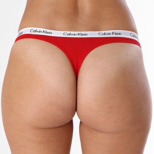 Lot De 3 Strings Femme QD5145E Noir Rouge Rose