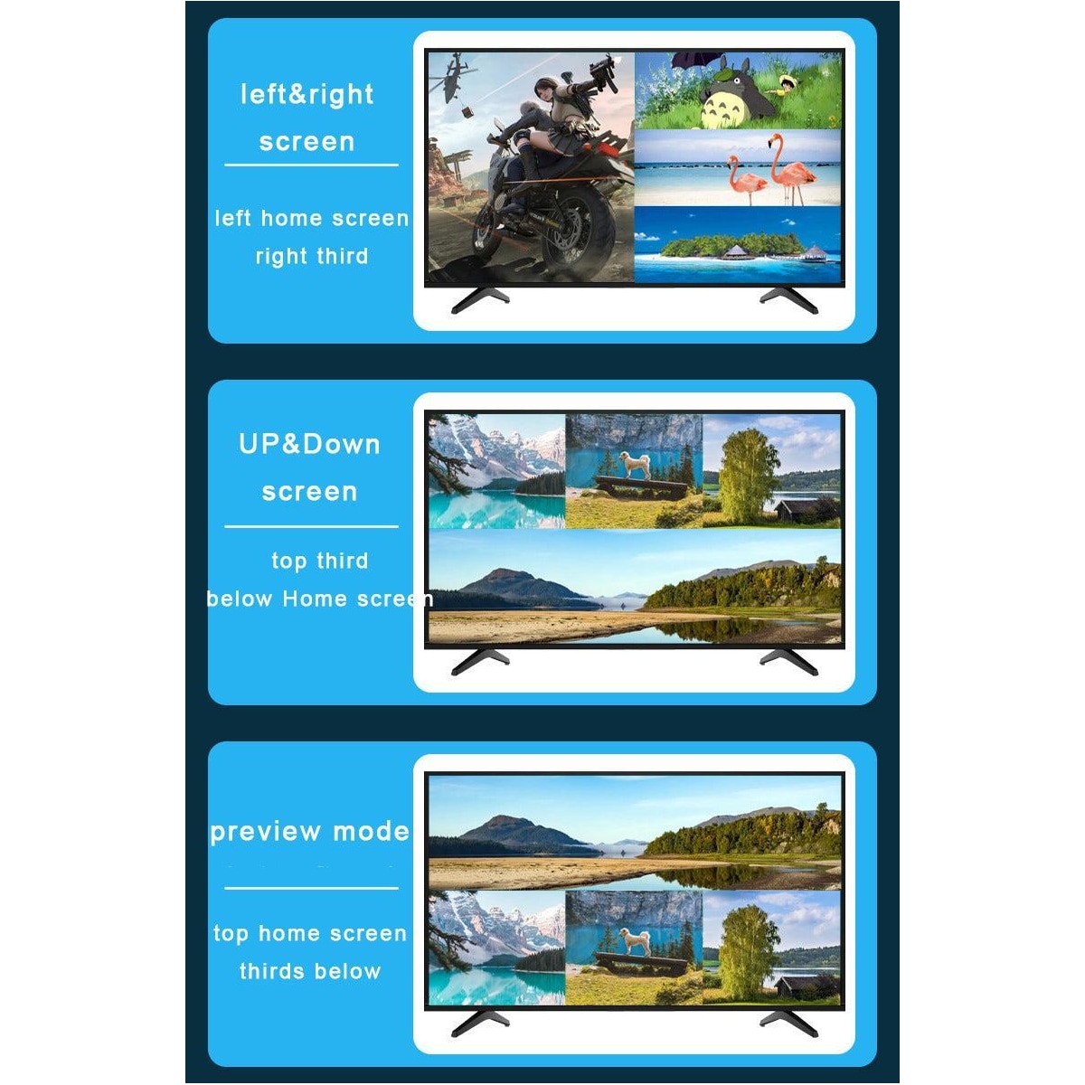 NÖRDIC HDMI-skaleringsbryter 4 til 1 med Multiviewer 4K30hz HDCP1.4