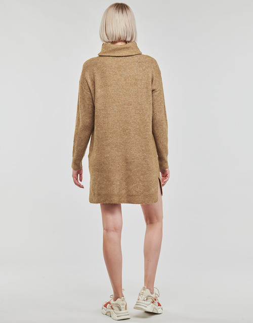 Vila - VICILIA ROLLNECK L/S KNIT TUNIC/SU Camel