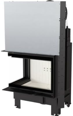 Kamineinsatz aus Stahl MBZ Links 13 kW Ø 200 mit Schiebetür mit Türfeder
