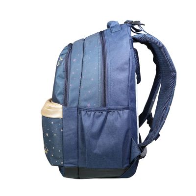 Sac à dos Cybel - 2 compartiments - bleu marine et doré - Bagtrotter