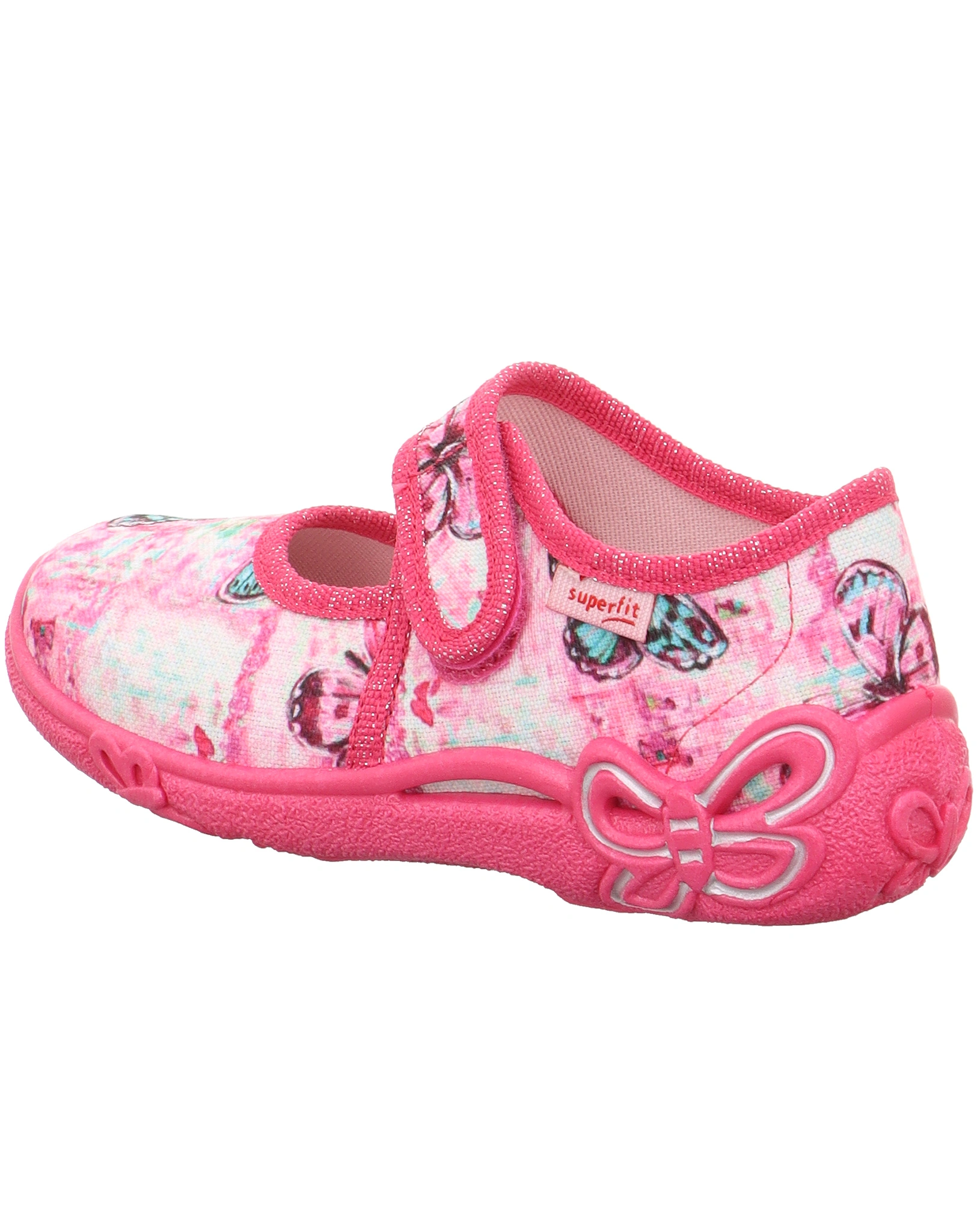 Klett-Spangenhausschuhe BELINDA - SCHMETTERLING in pink