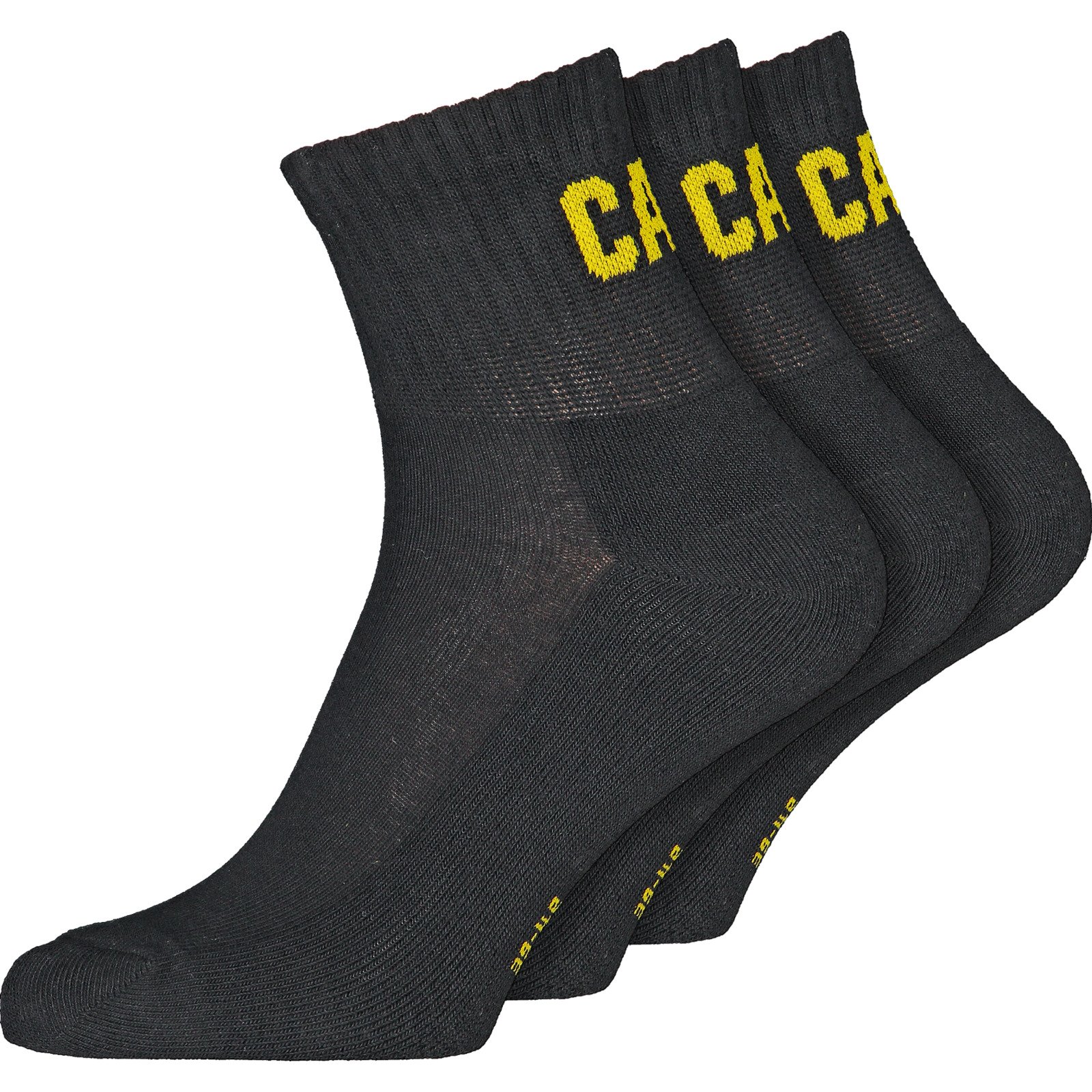 CAT Herren-Quartersocken schwarz, 3 Paar