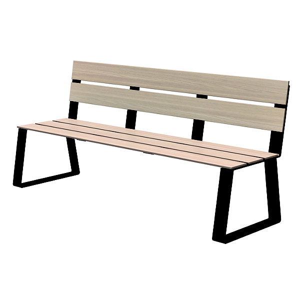 Banc à fixer ballade  extrême, compact hpl  - gris manganèse