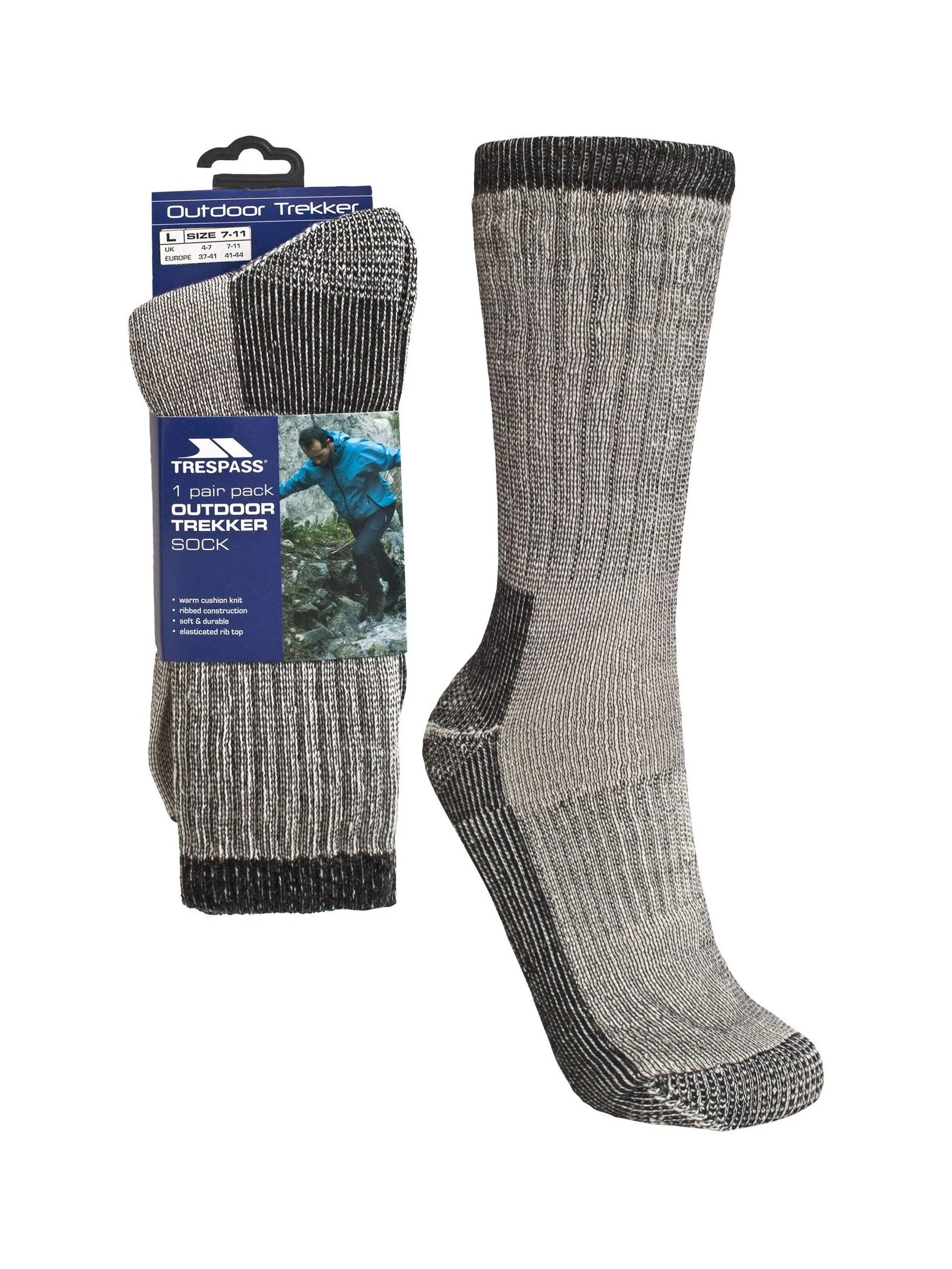 Trespass Male Grey Stroller Outdoor Socks