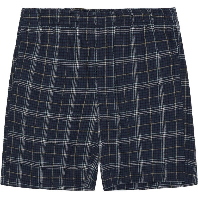 KnowledgeCotton Apparel Fig Checkered Shorts Blue Check