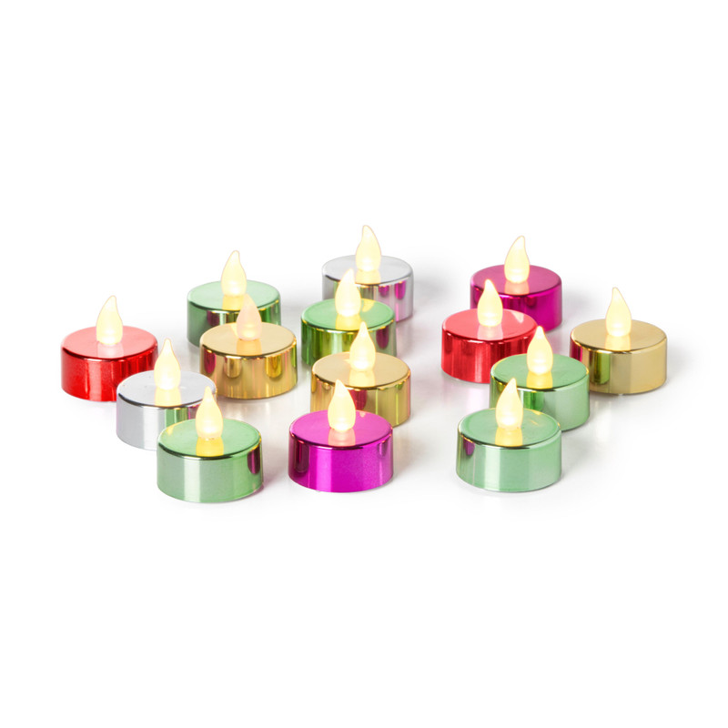 LED waxinelichten - groen - set van 5