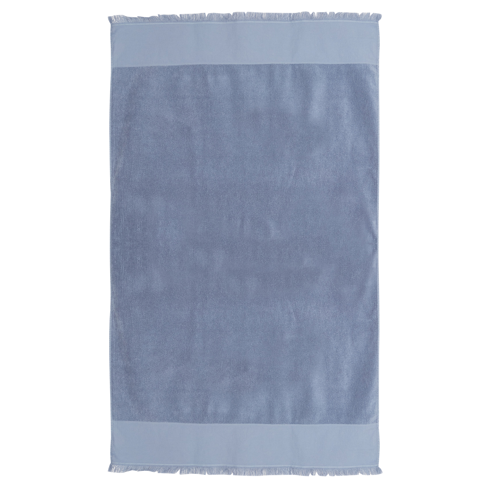 Fouta à franges en coton | Bleu