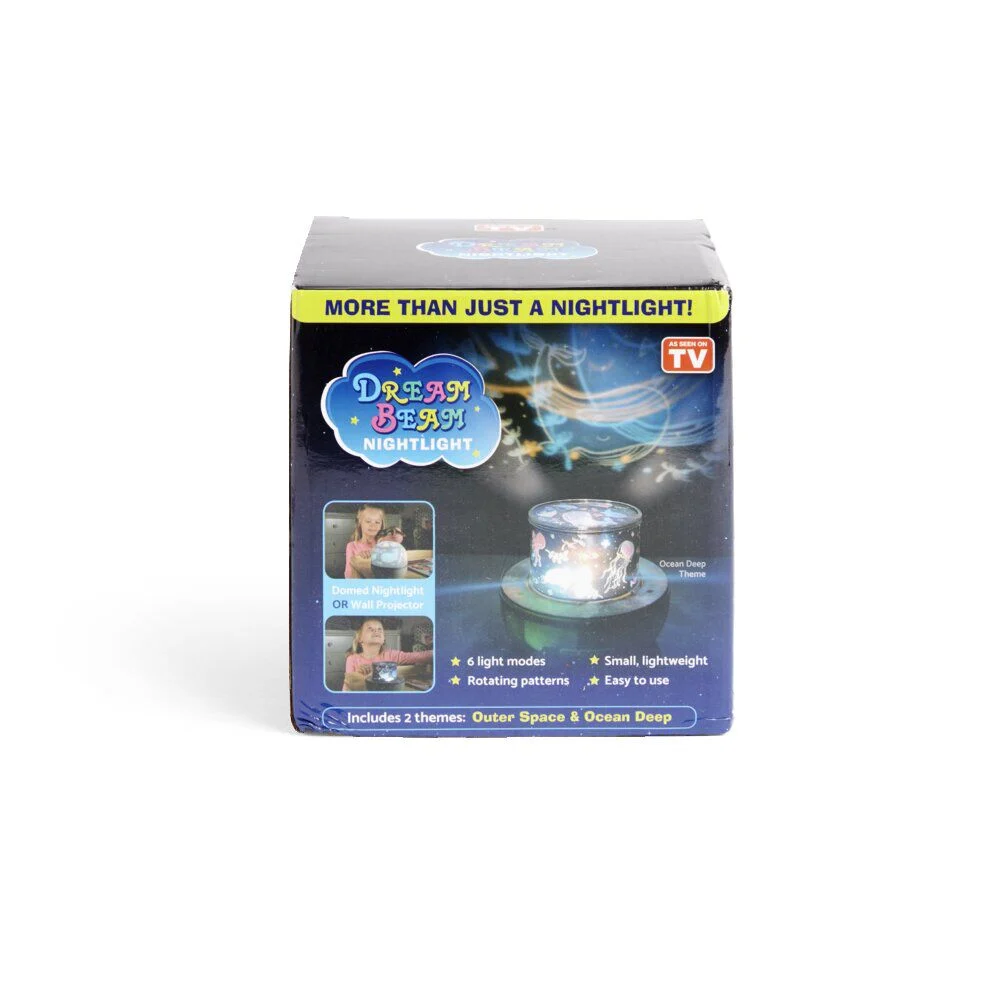 Veilleuse projecteur lumineux rotatif - 2 modèles espace ou océan