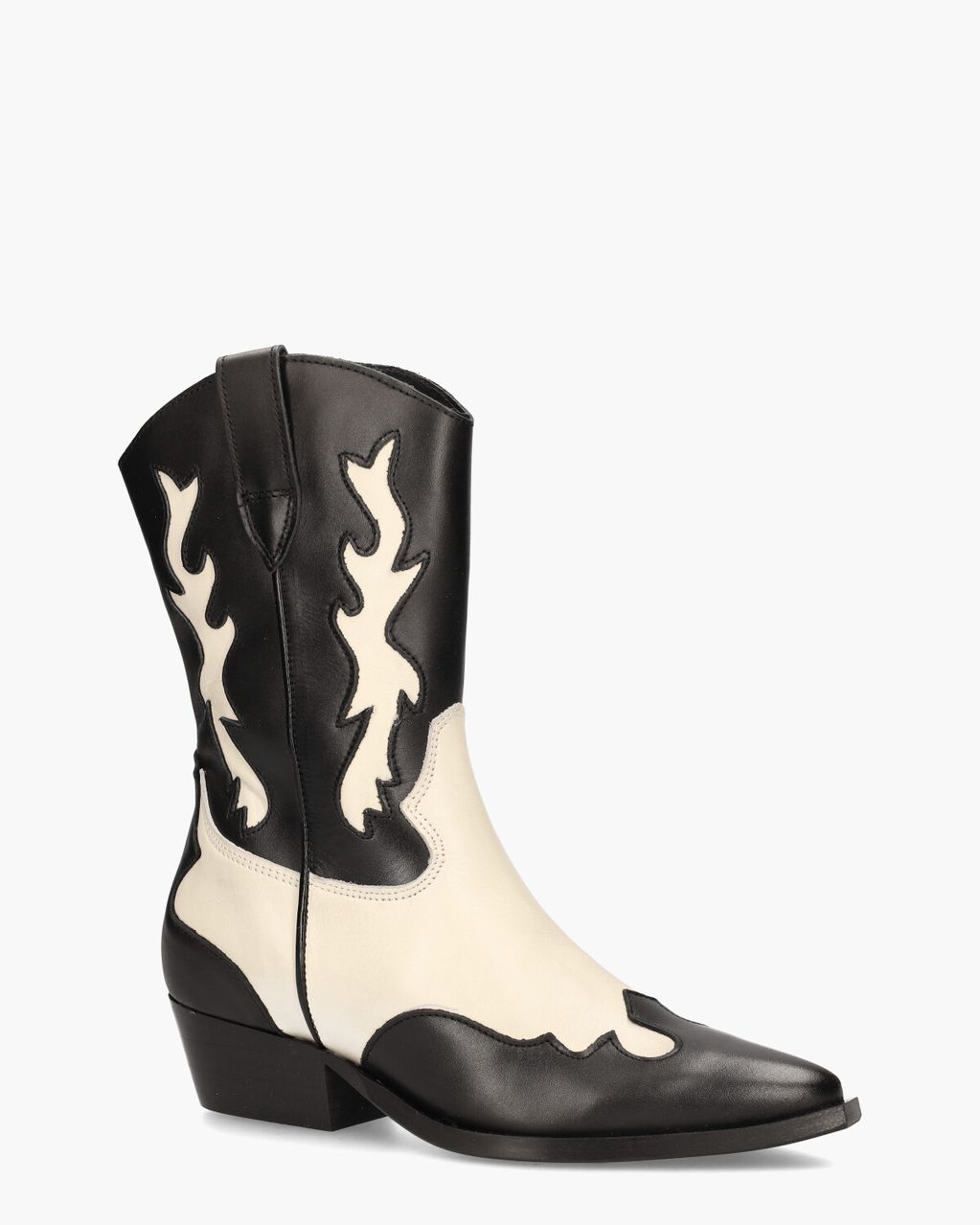 Miss Behave Tory 1-A Zwart/Off-White Damesboots