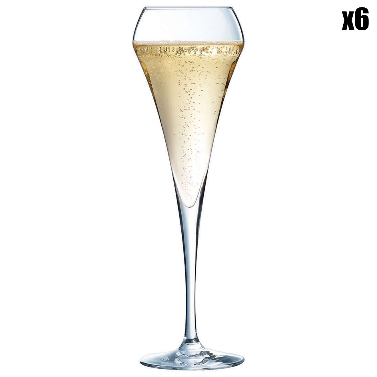 Chef & Sommelier 6 Flûtes à champagne Open Up transparentes - 20 cl