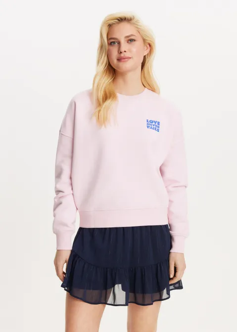 Sweater met print future roze (ROS.L)