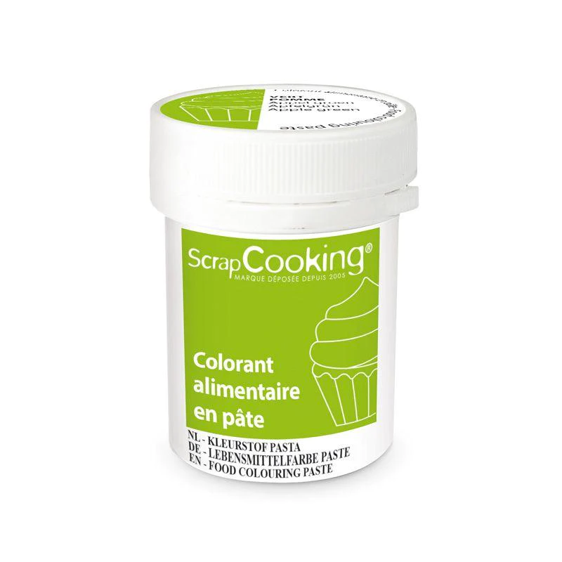 Colorant alimentaire en pâte 20 g - Vert pomme Scrapcooking
