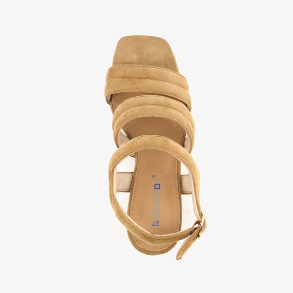 Blue Box dames sandalen met blokhak taupe