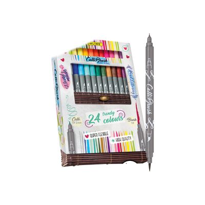 Online Calli.Brush - 24 Stylos pinceaux à double embout - couleurs assorties