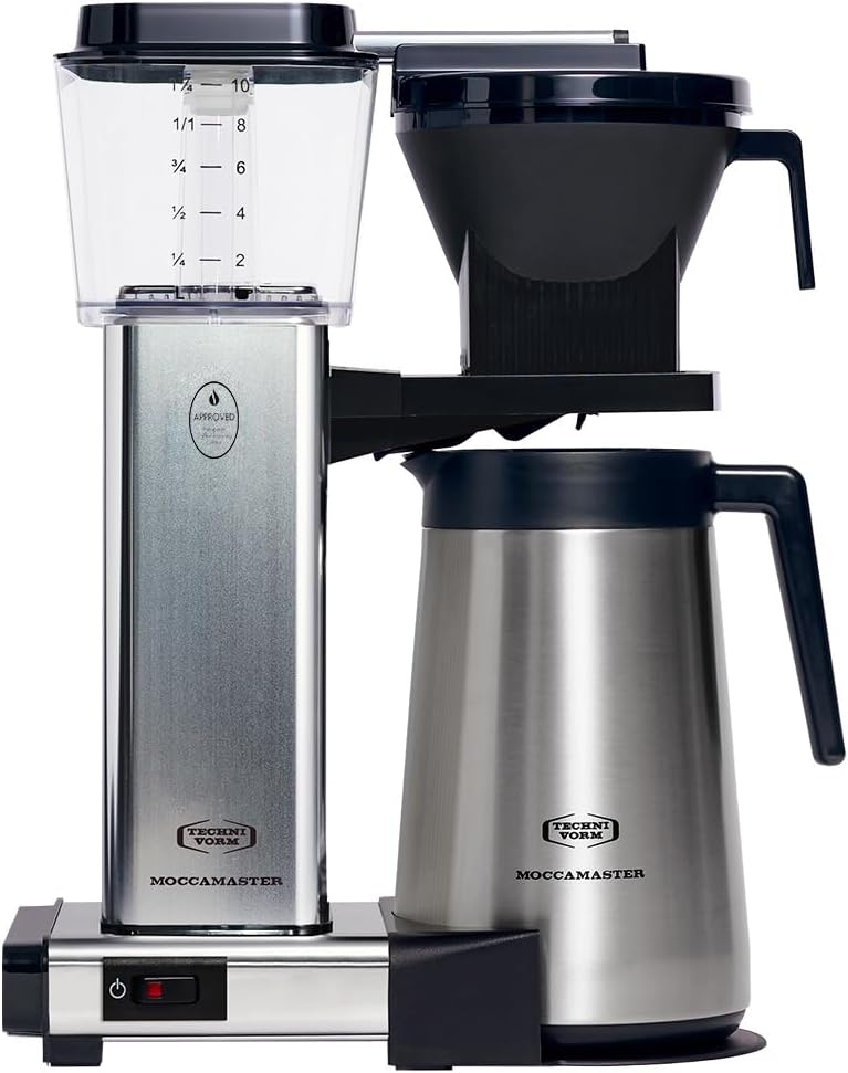 Moccamaster KBGT, Filterkaffeemaschine, Thermoskanne, Polished Silver, 1.25L