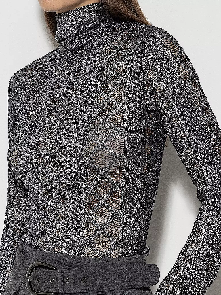 LUISA CERANO Rollkragenpullover grau