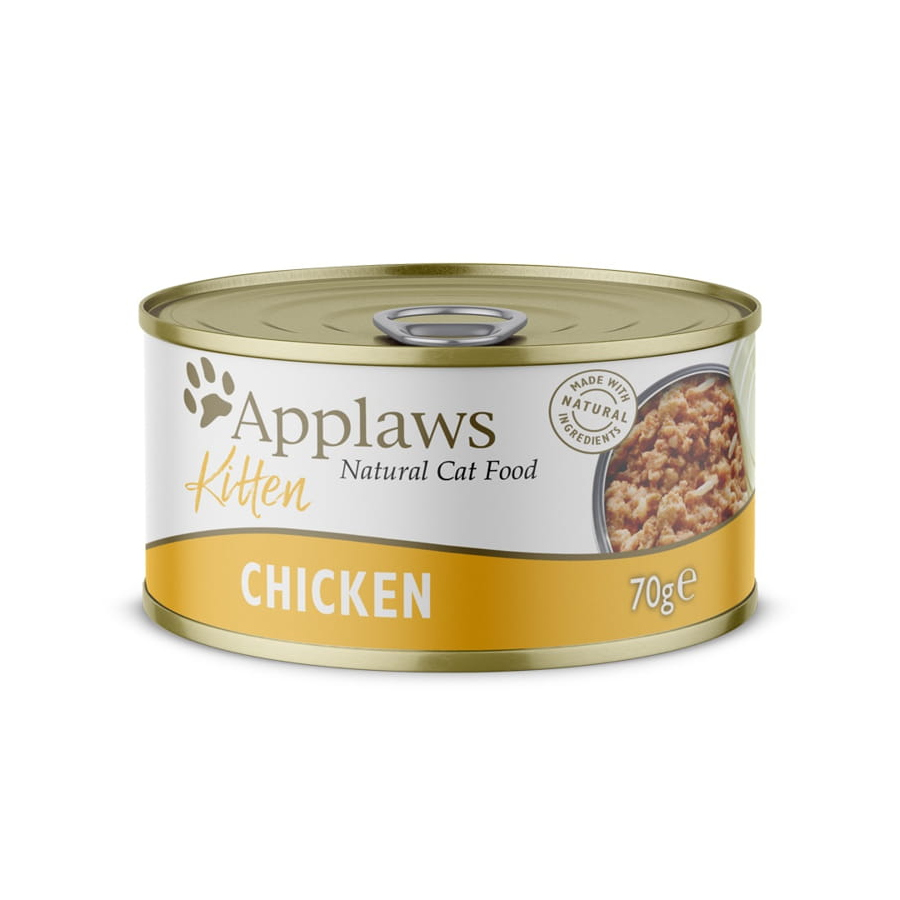 Applaws Gatinho Frango em Gelatina, lata de 70 g para gatos