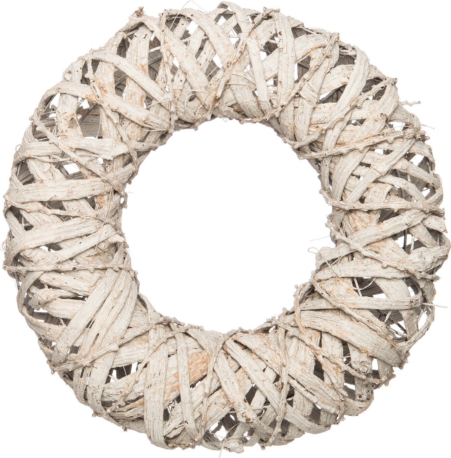 Intratuin wanddecoratie krans wit D 40 H 10 cm