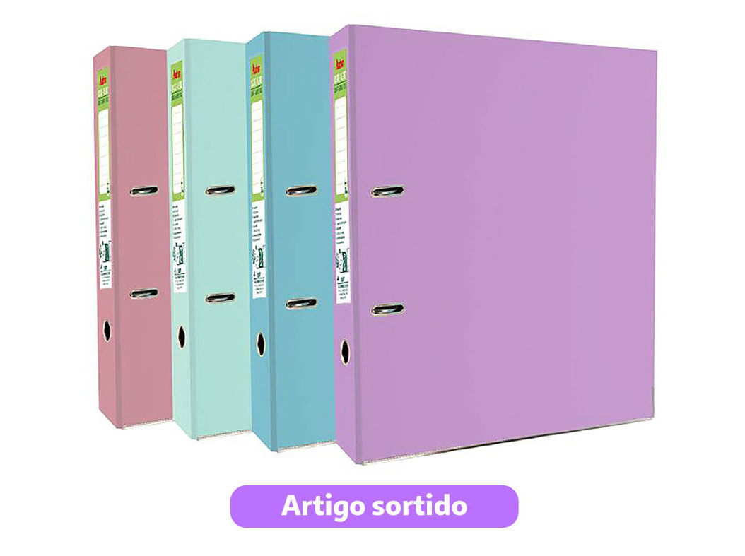 DOSSIER PLASTIFICADO AUCHAN LOMBADA 75MM CORES SORTIDAS