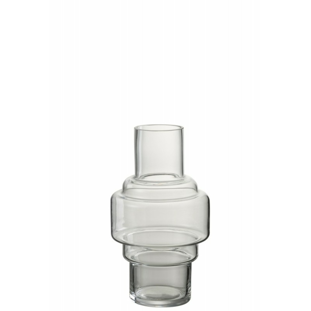 Vase en verre transparent 13.5x26cm
