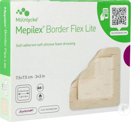 Mepilex Border Flex Lite 7,5cmx7,5cm 5 Pièces
