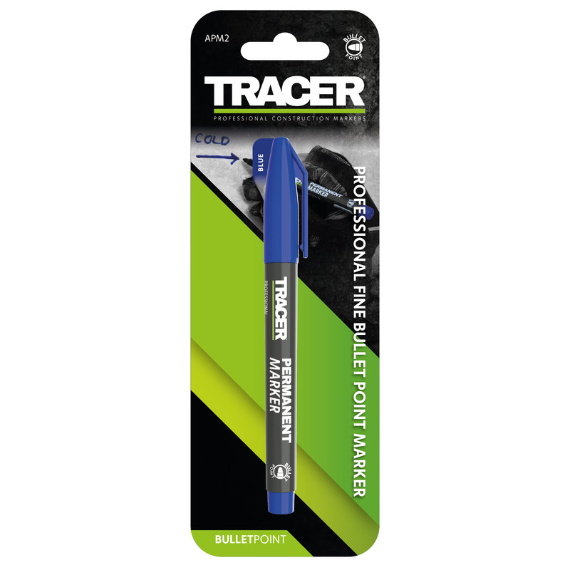 TRACER diepgatmarkeerstift Blauw