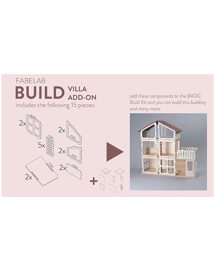 Puppenhaus-Bauset VILLA aus Holz