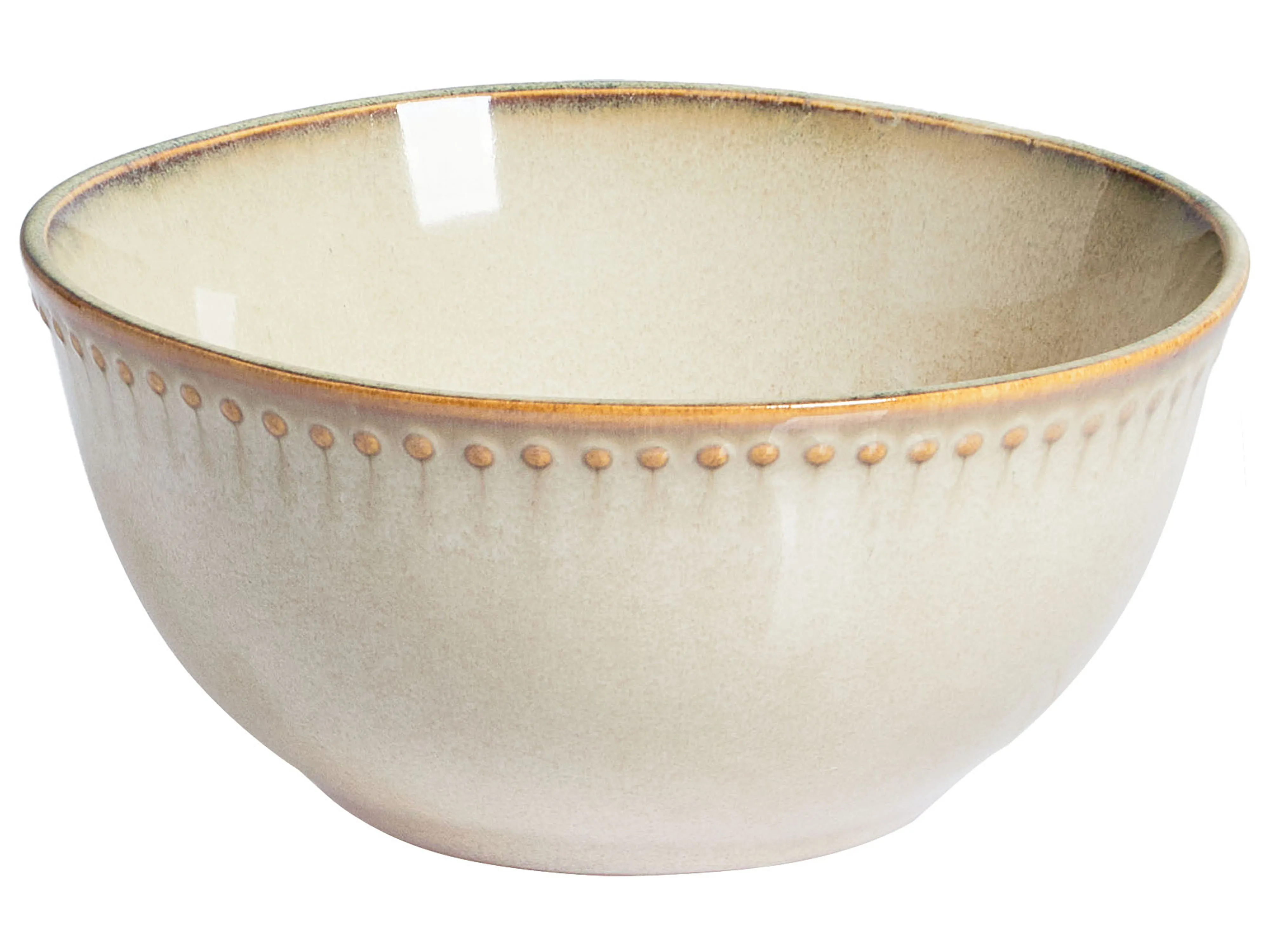12-delige serviesset CHERVIL Steengoed Lichtbeige