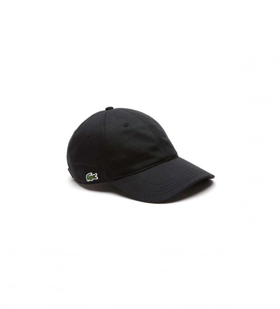 Boné Lacoste em sarja de algodão orgânico, preto