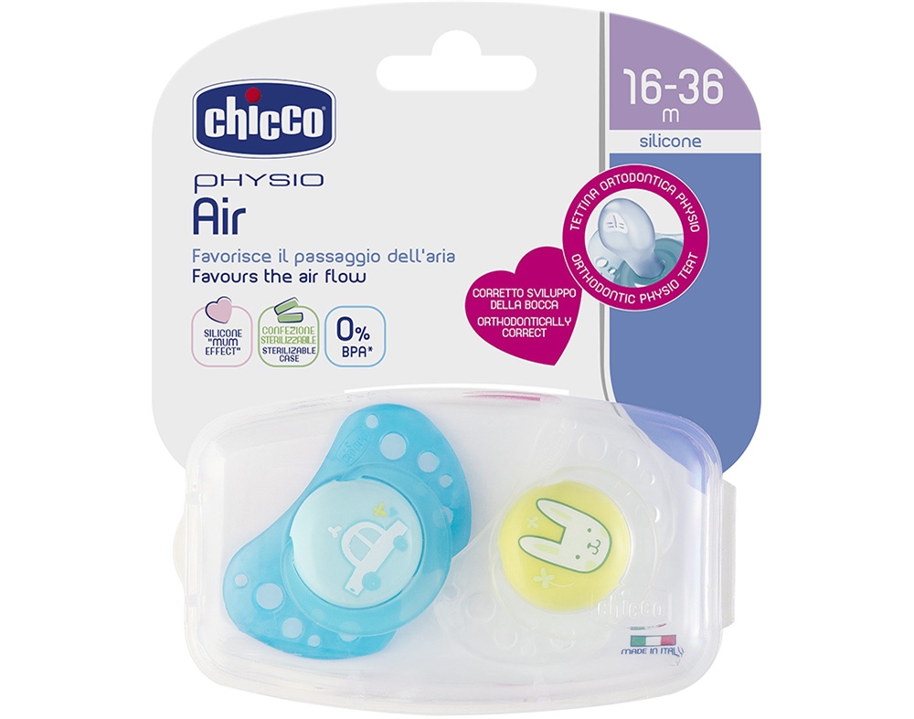 CHUPETA PHYSIO AIR CHICCO SILICONE ROSA 16-36MESES 2UN
