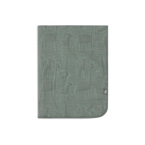 Couverture berceau Jungle jambo - Ash green - JOLLEIN