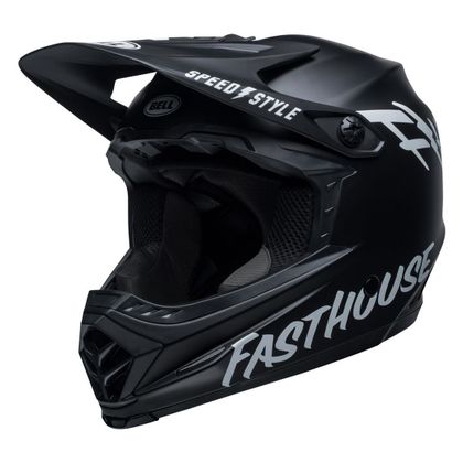Casque cross Bell MOTO-9 MIPS FASTHOUSE WHITE ENFANT - Noir / Blanc