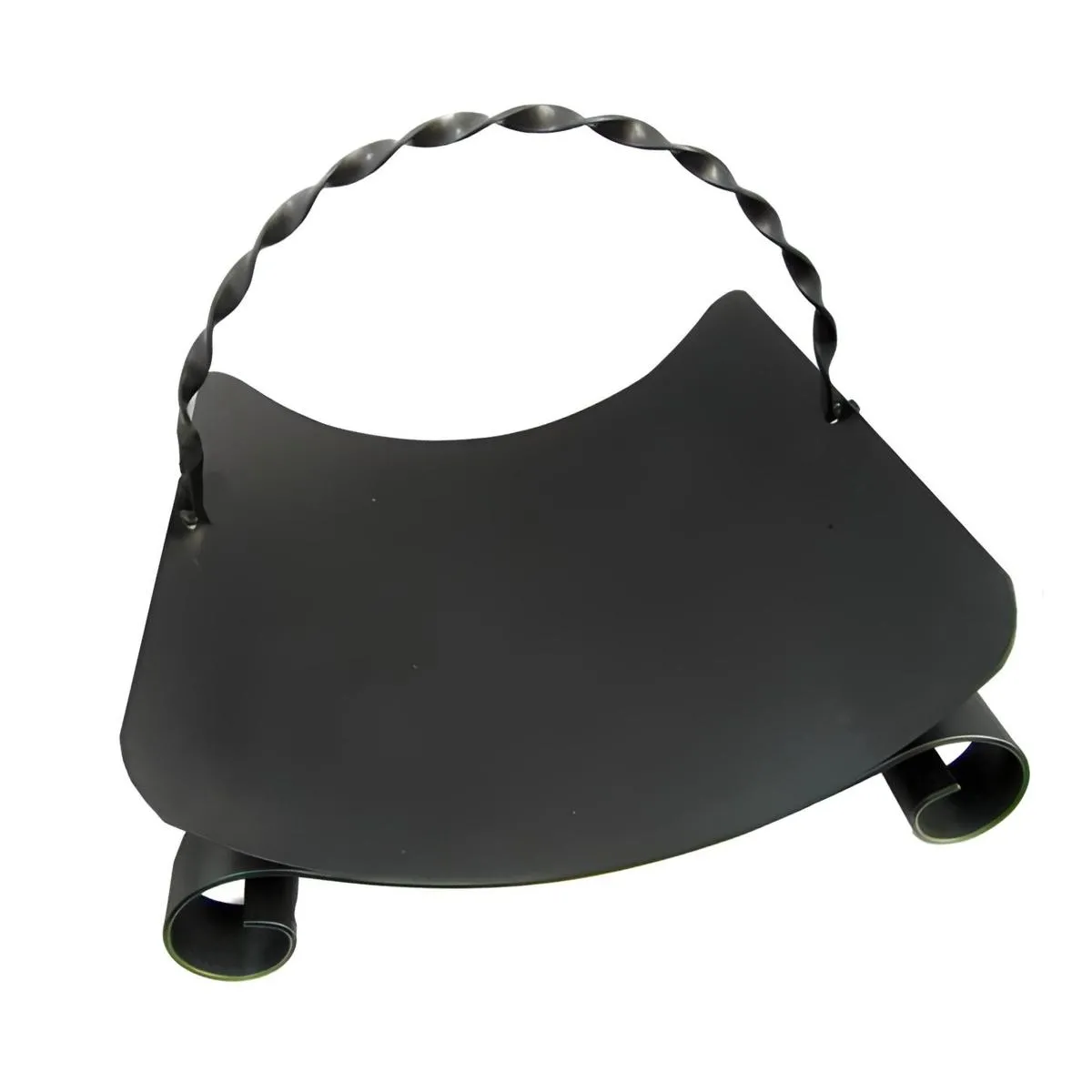 Visiodirect Panier à bûches Fer forgé - Noir