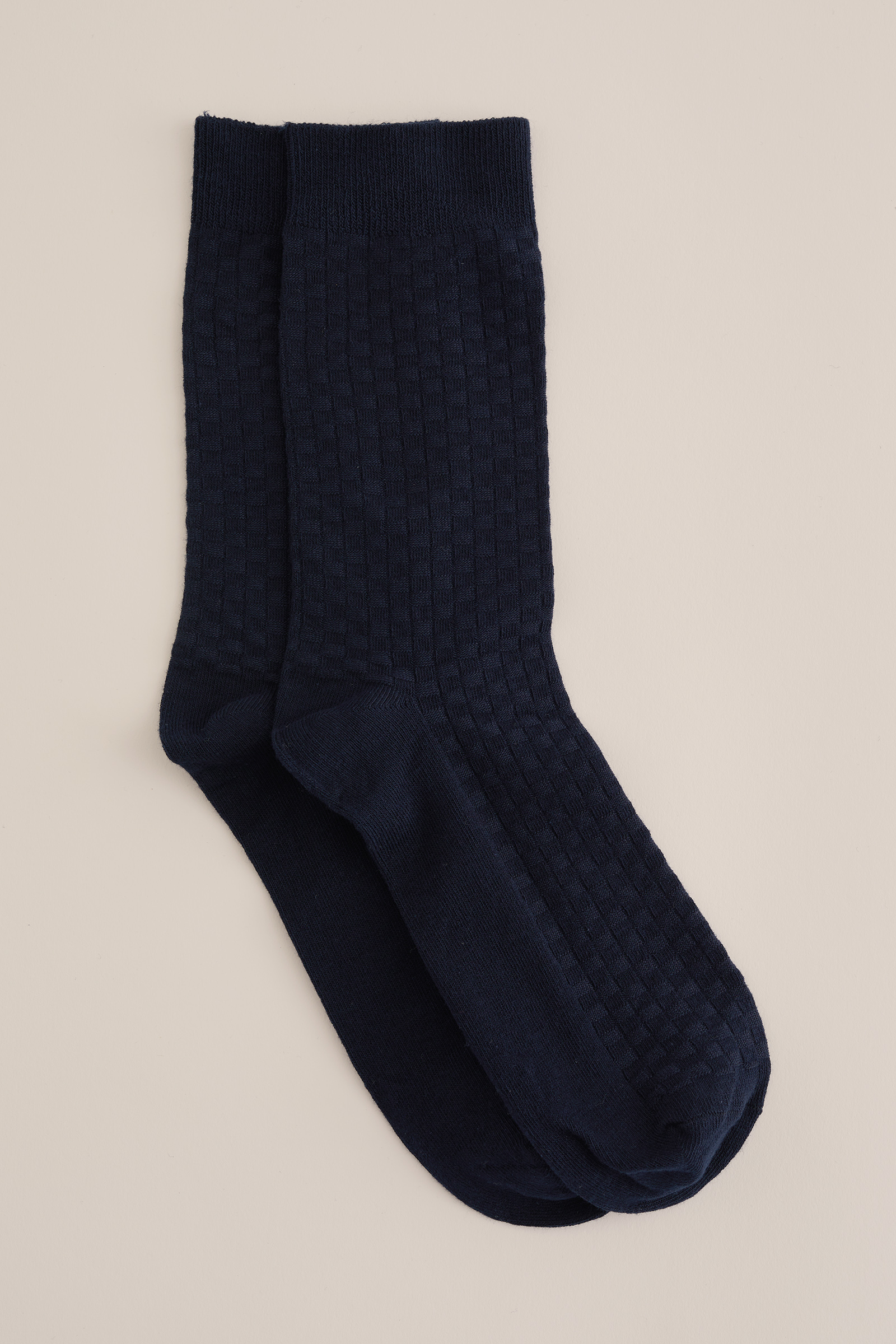 sokken met structuur WE Fashion Marineblauw