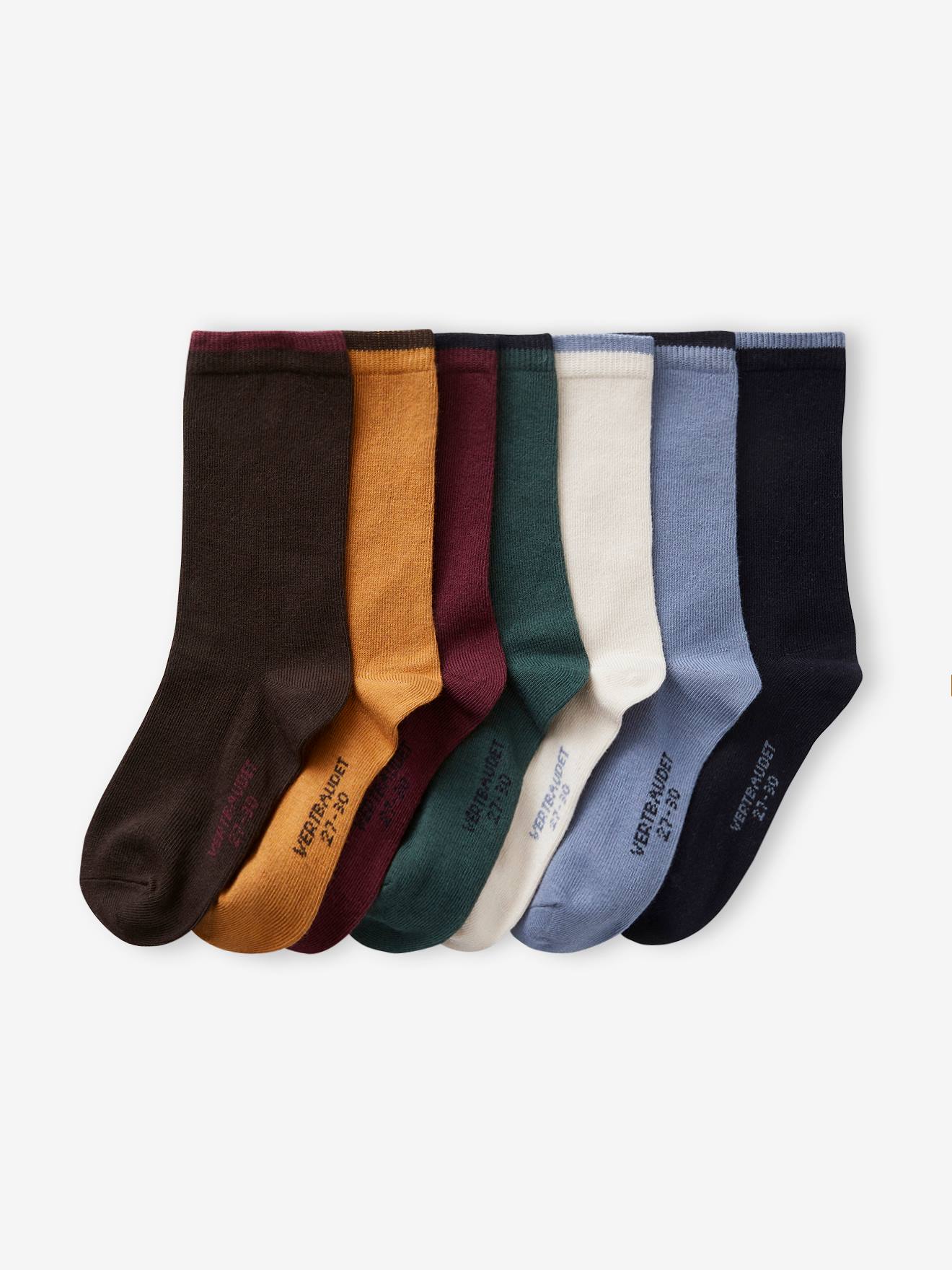 Pacote com 7 pares de meias para meninos, cinza