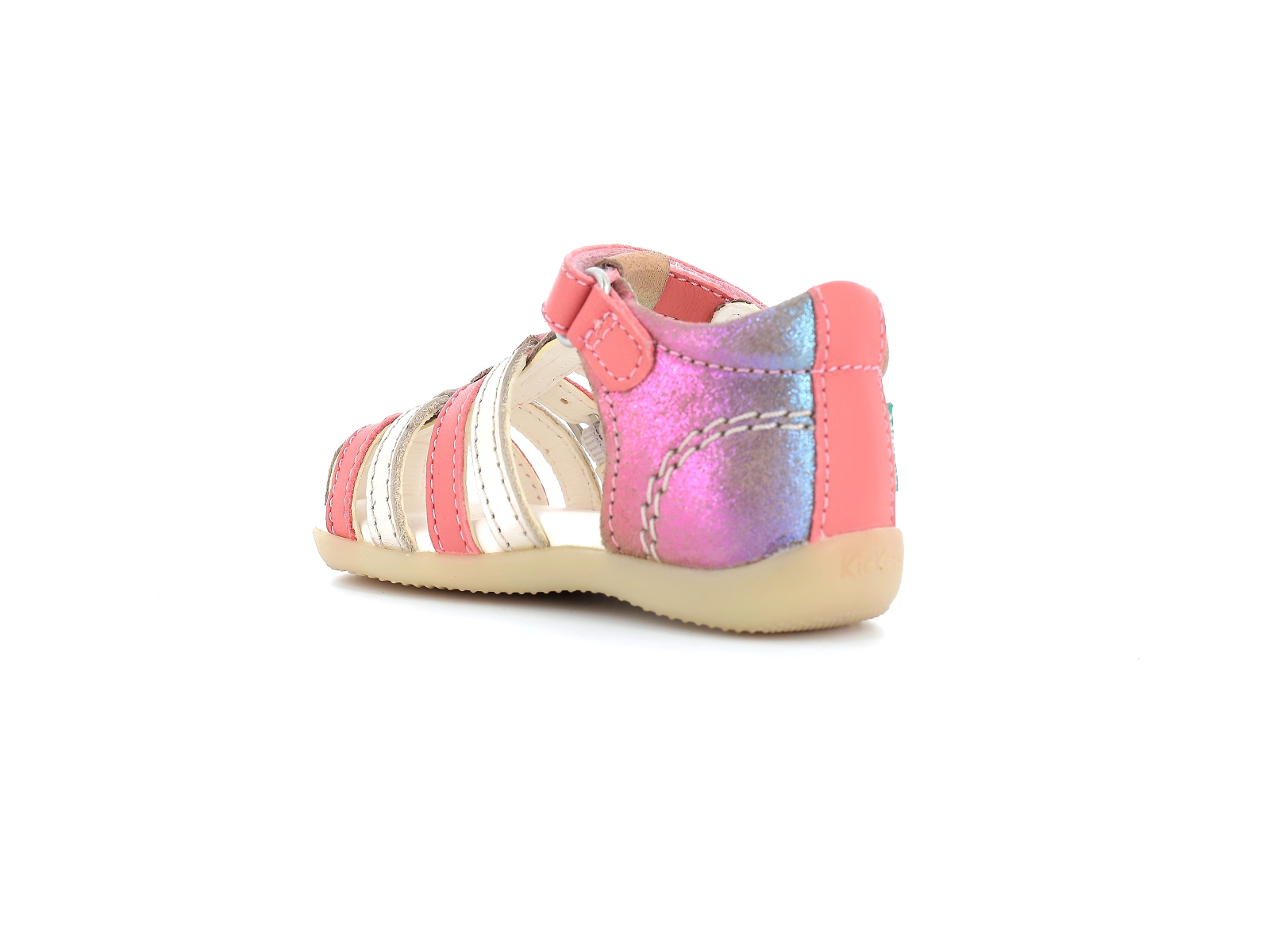 Kickers-BIGKRO Cuir Rose
