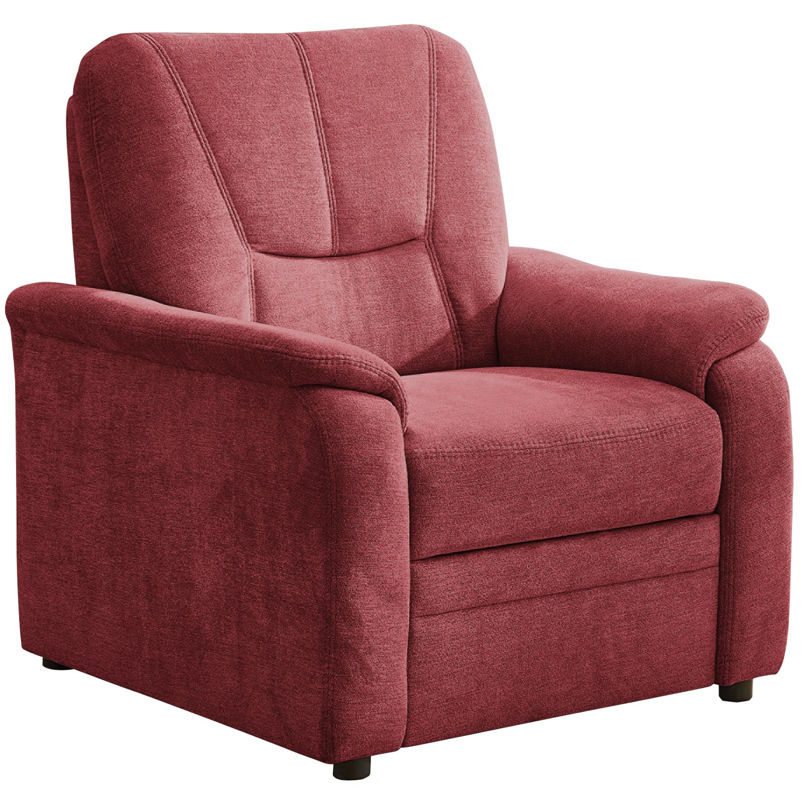 polsterpower Sessel - rot - Microchenille