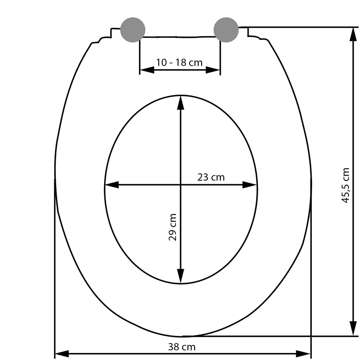 tectake toiletbril met motief, 45,5 x 38 x 5 cm