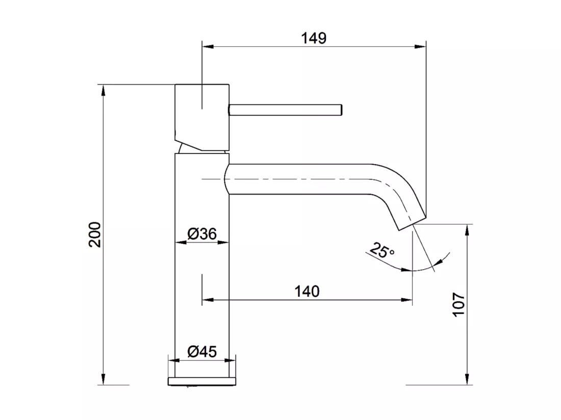 Robinet Mitigeur de Lavabo anti-calcaire Bec Bas Or Brossé IMEX MONZA BDM039-1OC