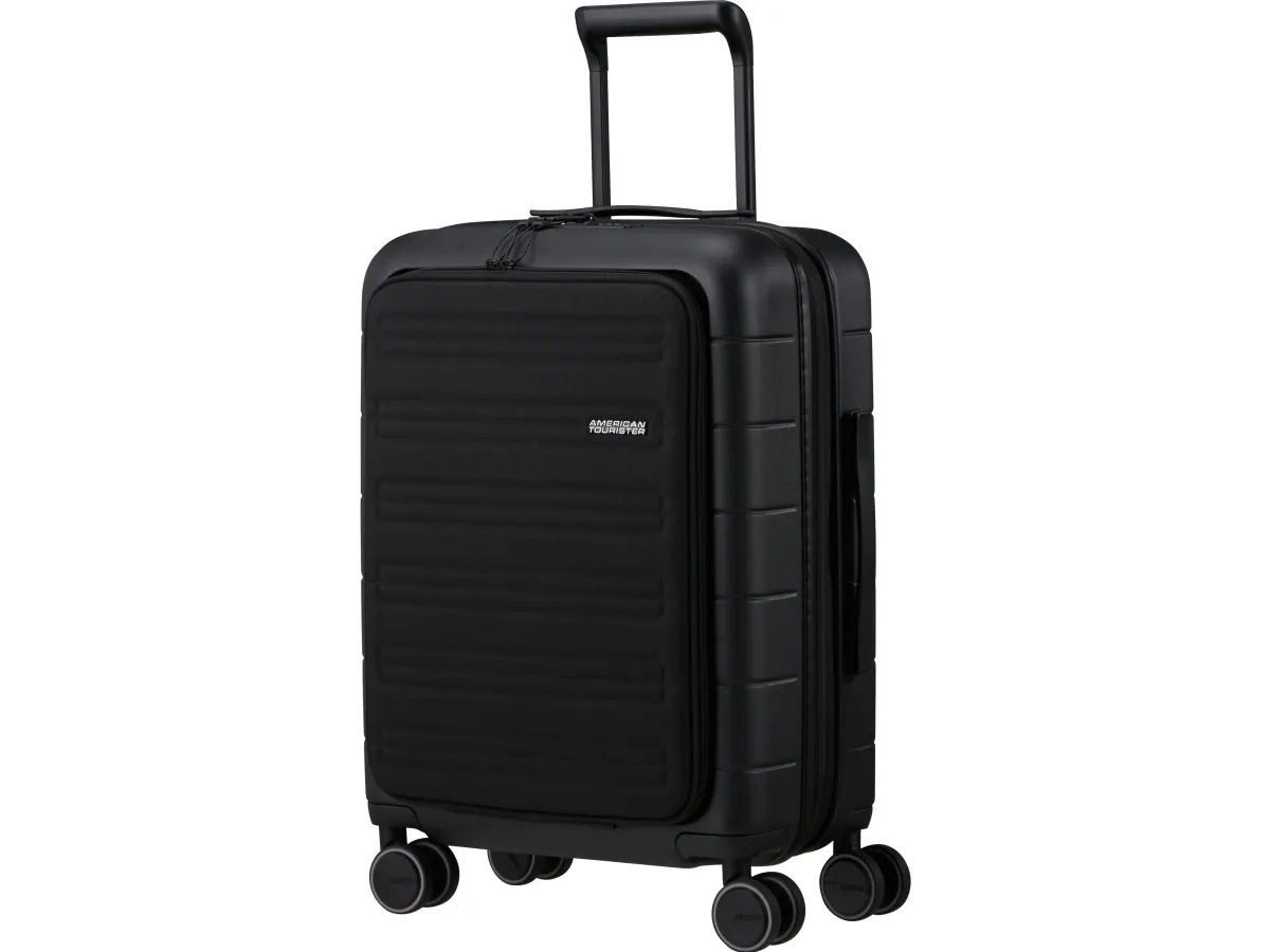 American Tourister Novastream 55cm, Trolley, Hård skal, Sort, Dark Slate, Kabine, 4 hjul