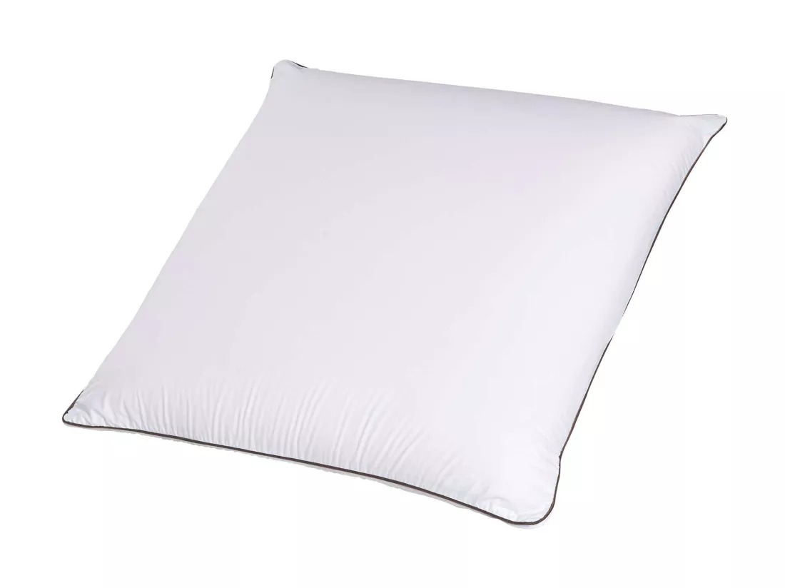 Lot de 2 oreillers mousse mémoire végétale et taies d'oreillers percale Someo 60x60