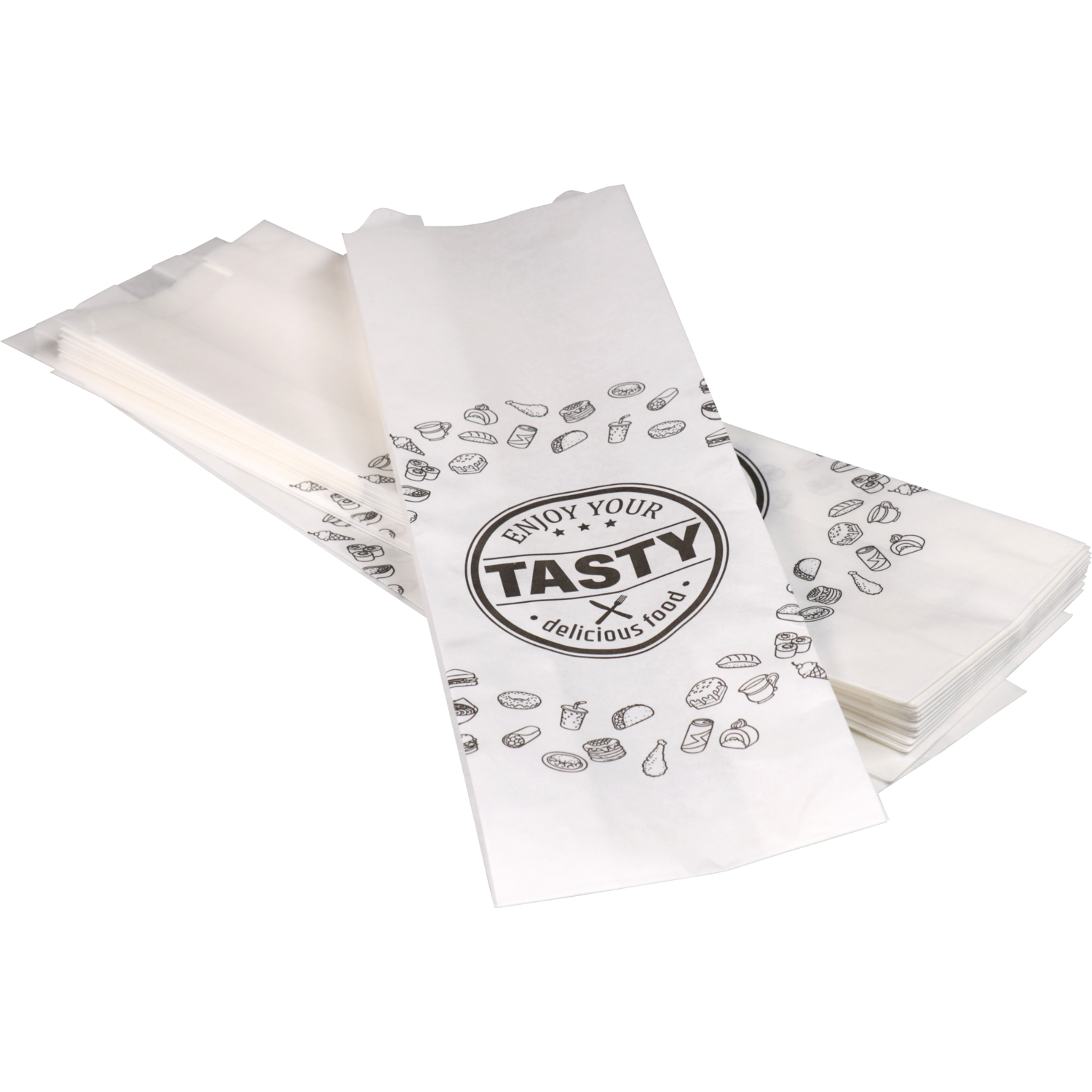 Zak, Frikandelzak, Ersatzpapier, Nr. 10, 9.5/ 3,25x34cm, TASTY, wit