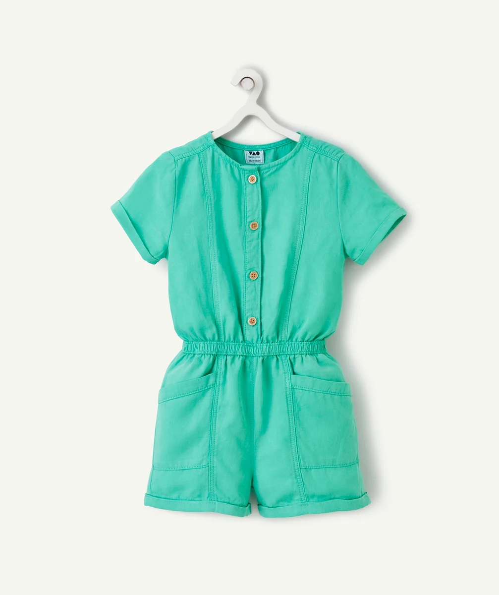 combishort manches courtes fille en viscose responsable verte