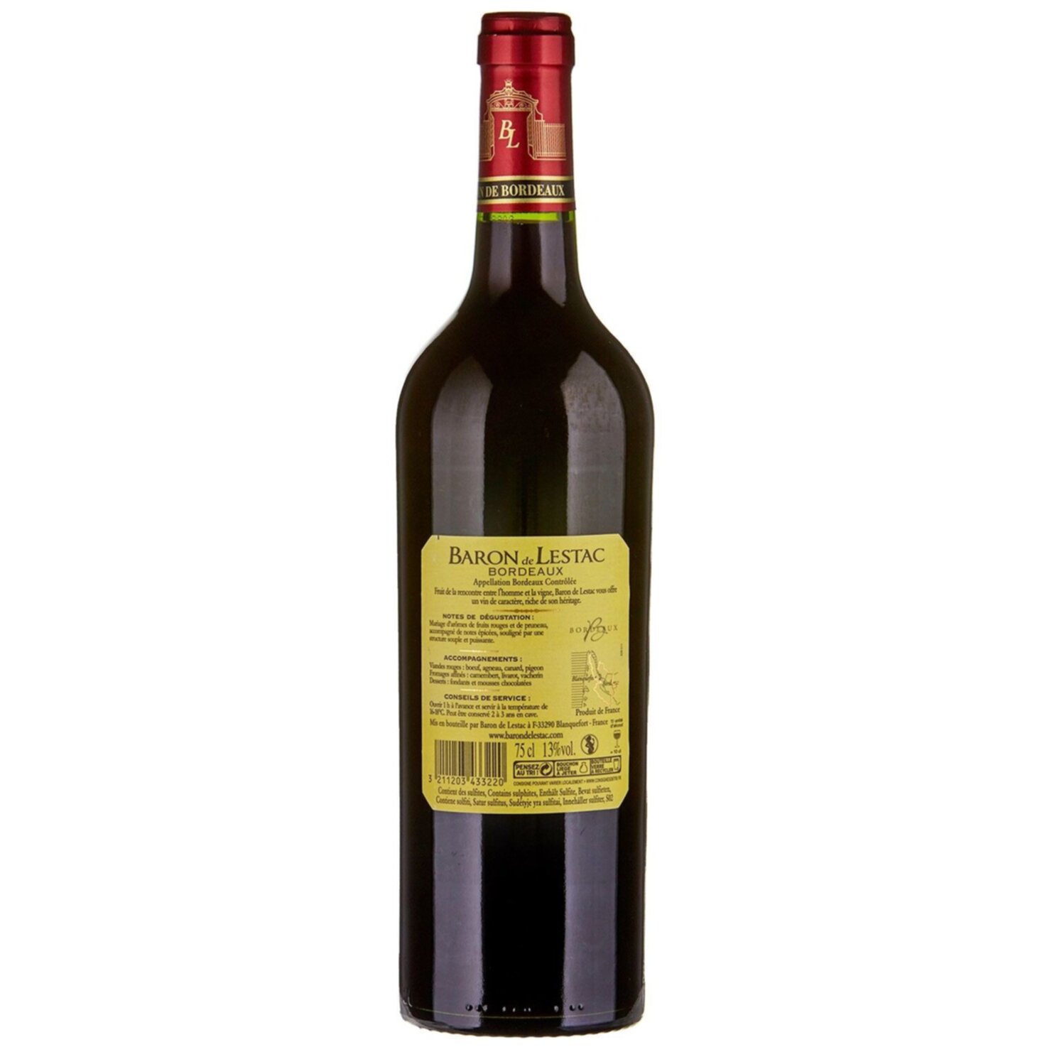 Bordeaux AOC Baron de Lestac -75cl