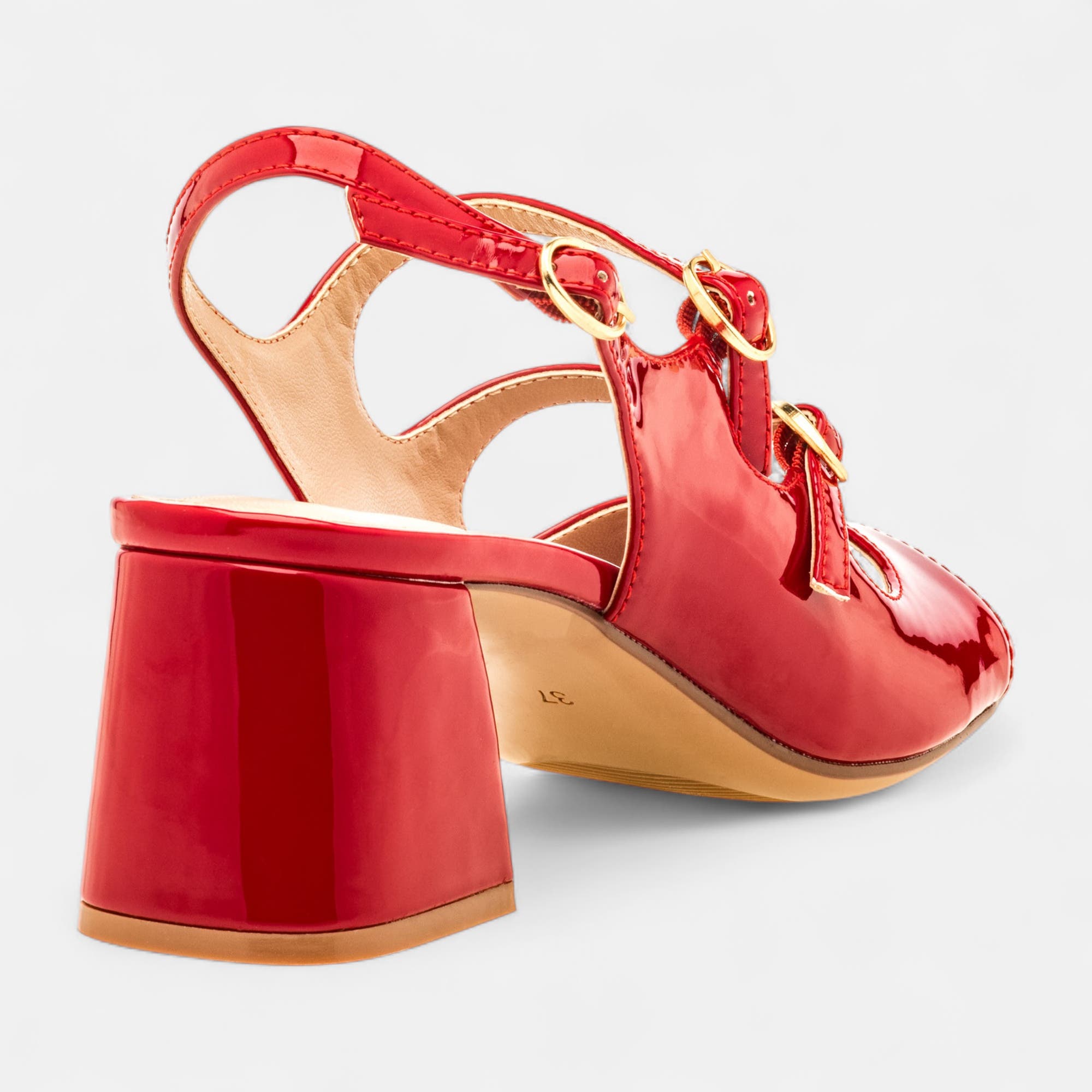 Nu-pieds à talon Femme rouge